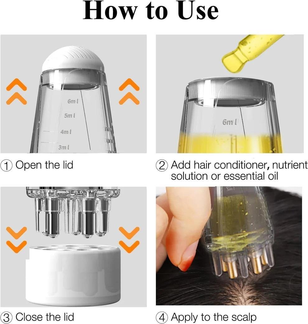 Hair Oil Applicator | Hair Massage Comb - Essential Styling Tool for All Hair Types