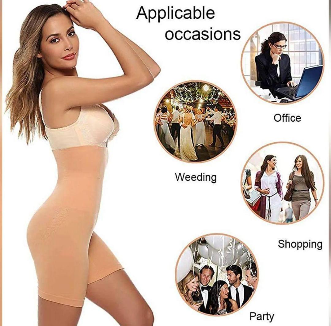 Lightweight Breathable Spandex Waist Half Body Shaper - 1 Pcs in Golden
