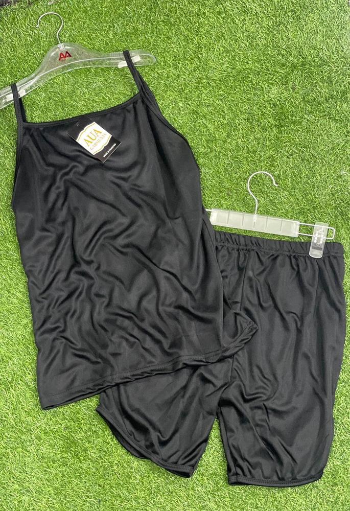 Silk Plain Light Weight Camisole Set