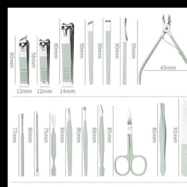 16 pcs Manicure Set Professional Nail Clippers Pedicure Kit