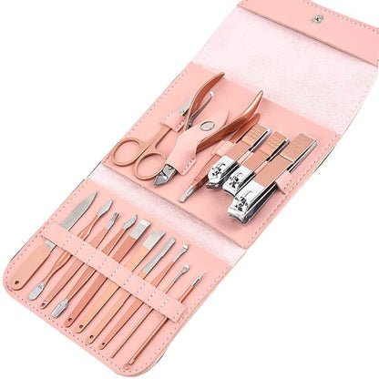 16 pcs Manicure Set Professional Nail Clippers Pedicure Kit